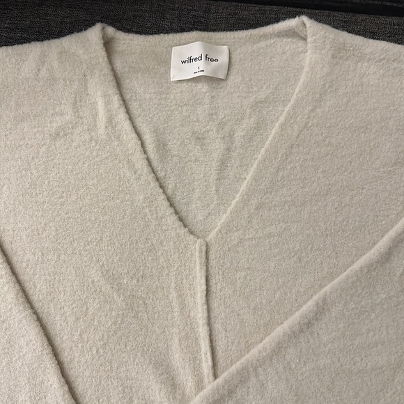 Wilfred Free Hush Knit Silver Birch V-neck Sweater (like new) - Picture 8 of 8